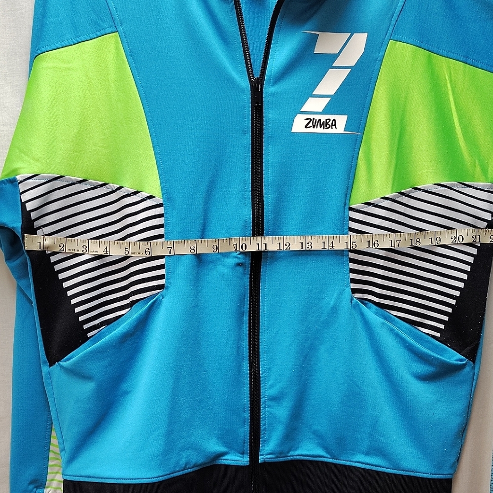 Zumba Fitness Blue and Green Lightweight Jacket - Picture 3 of 13